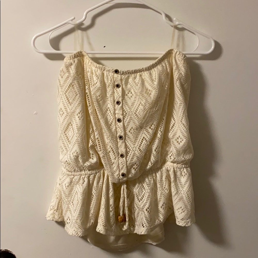 Lacy sleeveless summer top